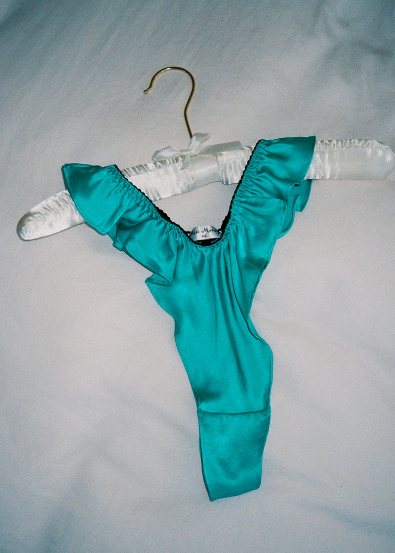 Heather French Thong (Tickle Me Teal)